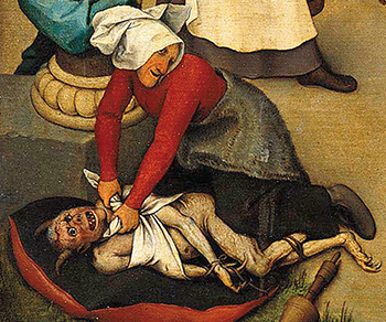 Pieter Bruegel the Elder, “She can bind the devil on the pillow”